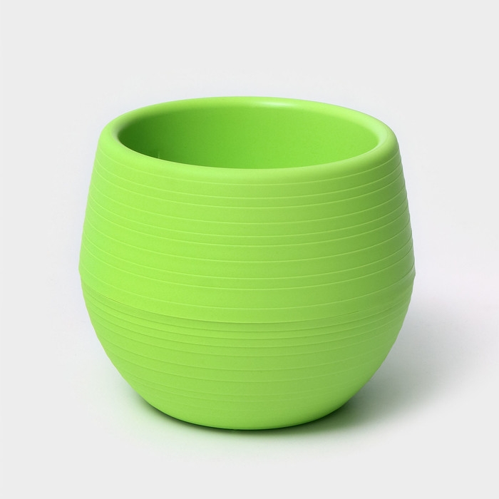 Горшок для цветов с поддоном пластиковый «Япония», 450 мл, d=12см, h=10см, цвет фисташковый Горшок для цветов с поддоном пластиковый «Япония», 450 мл, d=12см, h=10см, цвет фисташковый