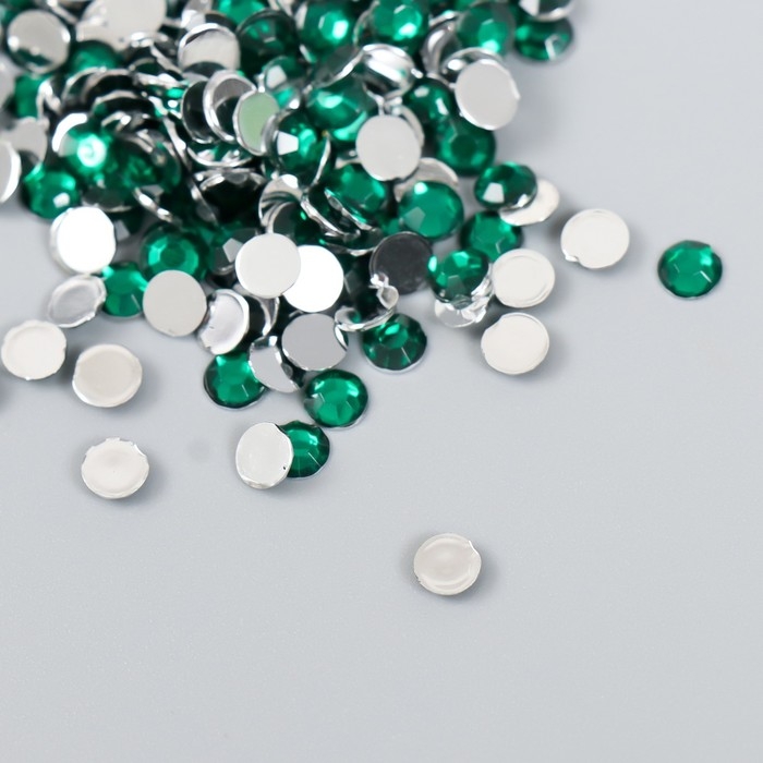 Декор для творчества в бутылочке Декор для творчества в бутылочке "Стразы. Тёмно-зелёный" набор 500 шт d=0,5 см 7х2х2 см
