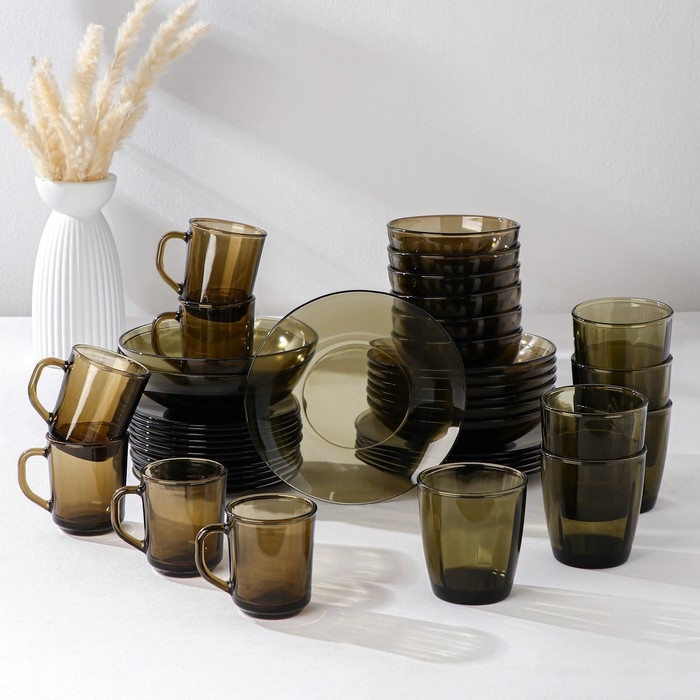 Набор столовый Basilico, 44 предмета, цвет коричневый Набор столовый Basilico, 44 предмета, цвет коричневый