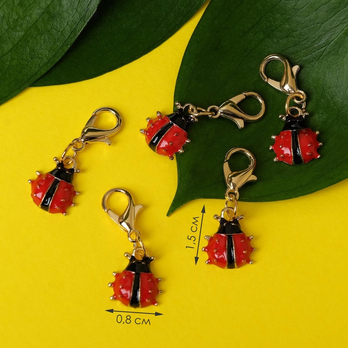 Шармик «Божья коровка», цвет красно-чёрный в золоте Шармик «Божья коровка», цвет красно-чёрный в золоте