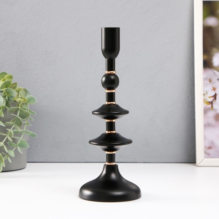 Подсвечник металл на 1 свечу d=2 см Подсвечник металл на 1 свечу d=2 см "Ирада" 9х9х24 см