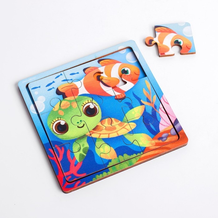 Пазл «Морские животные», 9 деталей Пазл «Морские животные», 9 деталей