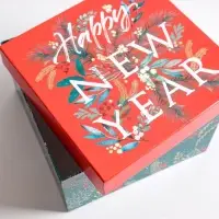 Набор подарочных коробок 6 в1 Happy new year, 10&times;10&times;6 - 20&times;20&times;11 см, Новый год