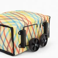 Сумка тележка хозяйственная &laquo;Ромбы&raquo;, складная, на липучке, 2 колеса, наружный карман, 32&times;13&times;52 см, разноцветная