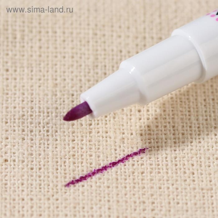 Маркер для ткани, самоисчезающий, с корректором, цвет фиолетовый Маркер для ткани, самоисчезающий, с корректором, цвет фиолетовый
