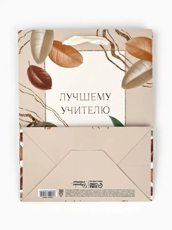 Пакет подарочный ламинированный, упаковка, &laquo;Лучшему учителю&raquo;, MS 18&times;23&times;10 см