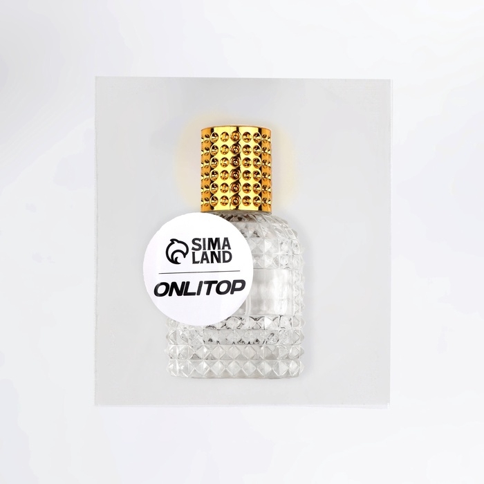 Флакон для парфюма, с распылителем, стеклянный, 30 мл, цвет прозрачный/золотистый Флакон для парфюма, с распылителем, стеклянный, 30 мл, цвет прозрачный/золотистый