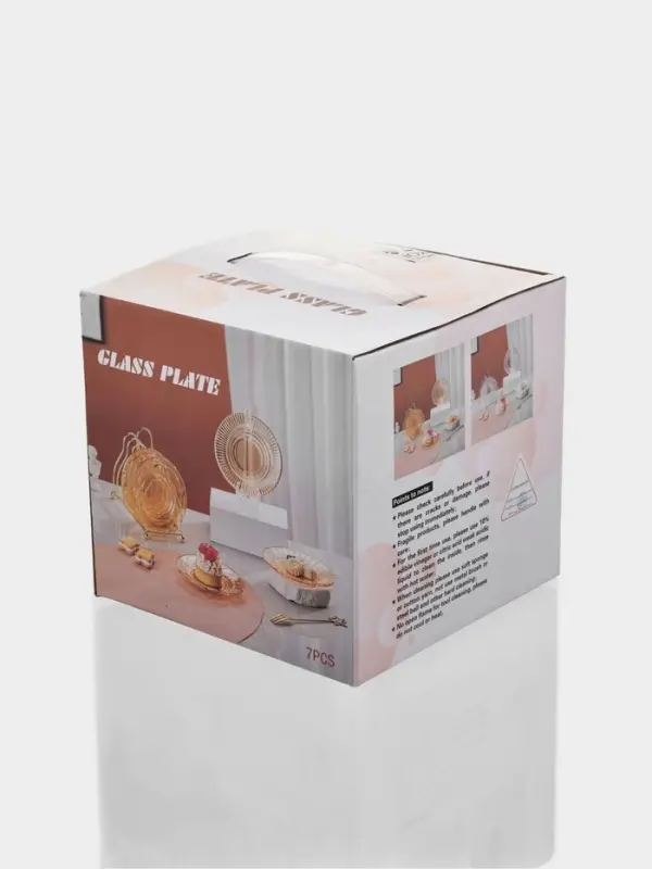 Набор блюдец на металлической подставке "Удобство", 6 блюдец-13 см, 1 подставка, 16х13х15 см   10975