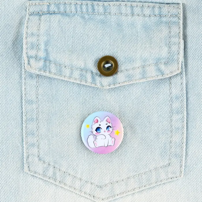 Значок металлический закатной «Милые анимешки», d=2.5 cм, МИКС