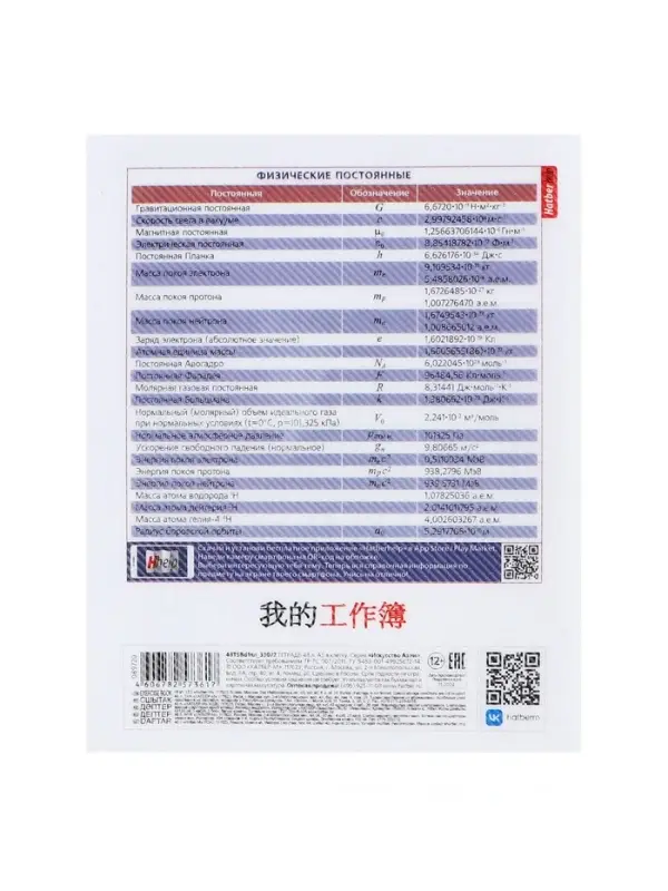Предметная тетрадь по физике Hatber &laquo;Искусство Азии&raquo;, 48 листов, в клетку, со справочным материалом, пластиковая обложка с печатью