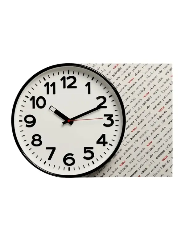Часы настенные классические, d=30.5 см, объёмные цифры, от батарейки 1&times;АА