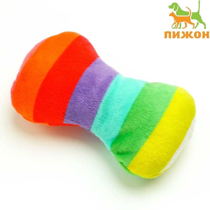 Игрушка для собак Игрушка для собак "Мягкая кость", 15 см, радужная расцветка