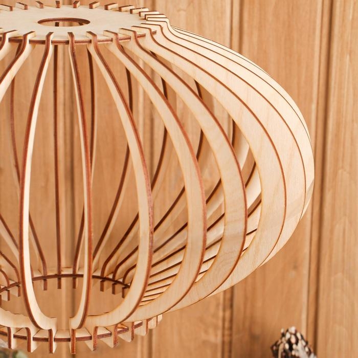 Абажур деревянный Абажур деревянный "Облако", D=35см