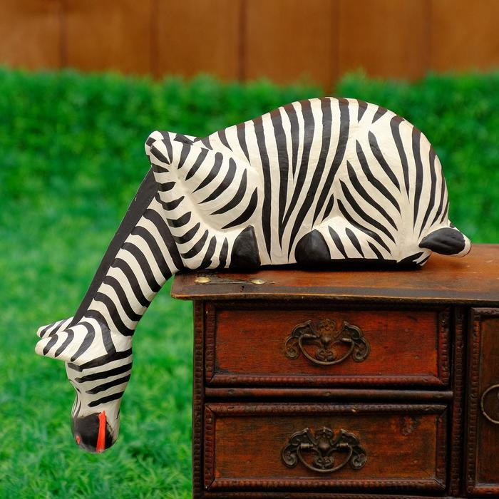 Сувенир дерево  Сувенир дерево "Подглядывающая зебра" 24х17х7 см