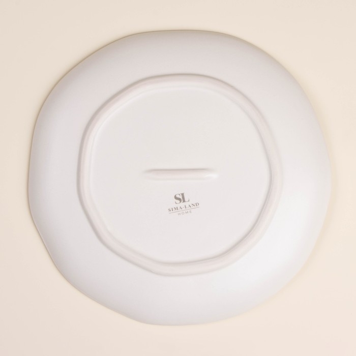 Тарелка новогодняя SL Home «С Новым Годом», d=27 см, керамика, цвет белый Тарелка новогодняя SL Home «С Новым Годом», d=27 см, керамика, цвет белый