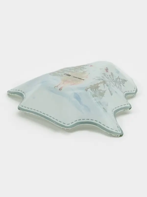 Блюдо сервировочное ёлочка "Зверьки в лесу" 17,7х18,5х3,5 см