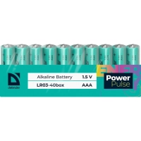 Батарейка DEFENDER алкалиновая LR03-40box AAA, бокс 40шт/уп PowerPulse
