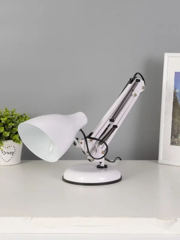 Лампа настольная Е27 60 Вт &laquo;Валли&raquo; белая шарнирная 43&times;21&times;14.5 см RISALUX