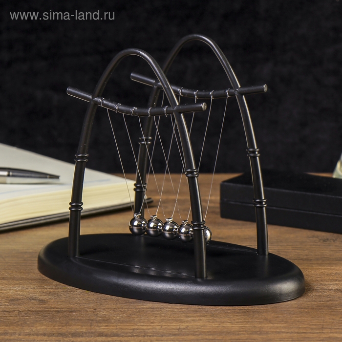 Маятник Маятник "Шары техно" бамбук чёрный 14х18х11 см