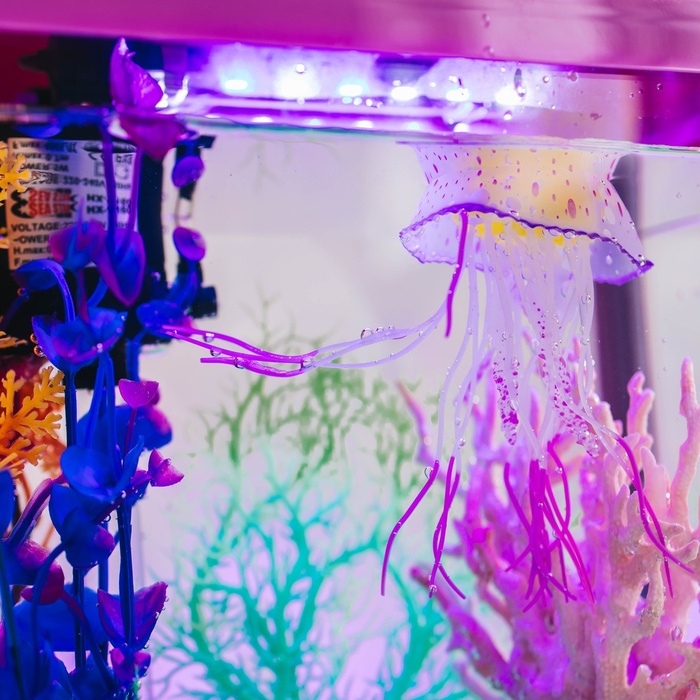 Коралл пластиковый малый 17 х 6 х 13 см, розовый