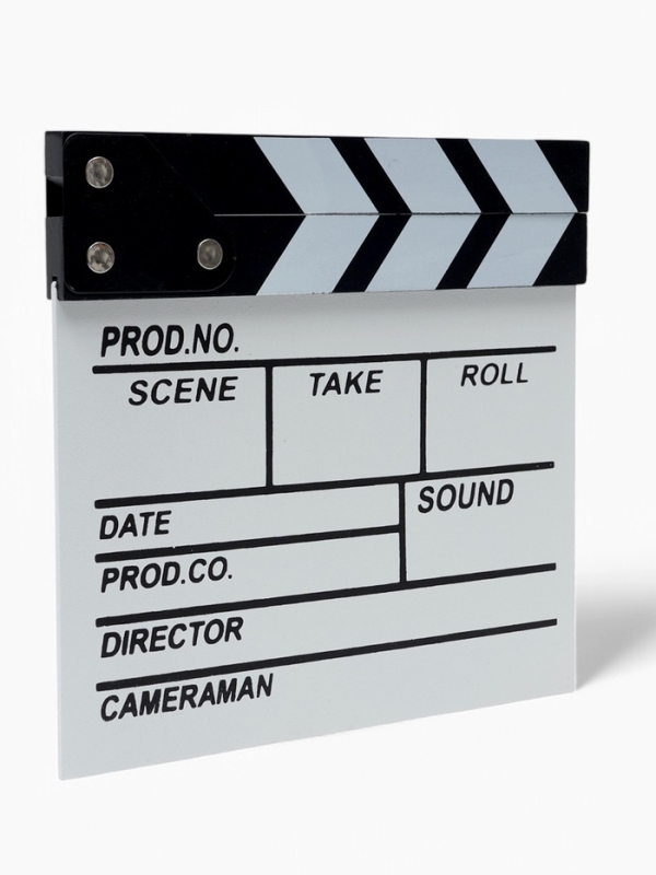 Кинохлопушка режиссёра, белая, 20 х 20 см