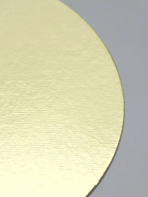 Подложка для торта, круглая, золото - белый, 22 см, 1.5 мм