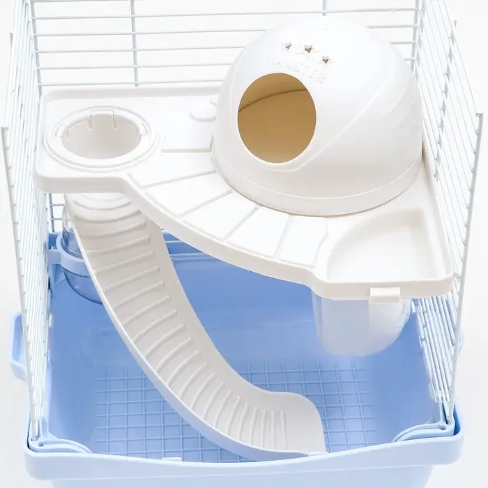 Клетка для грызунов укомплектованная, 23&times;19&times;28 см, голубая