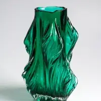 Ваза настольная стекло "Греверли" 27х10 см, зелёный