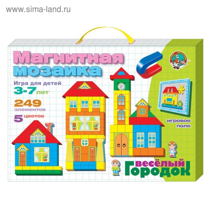 Магнитная мозаика «Веселый городок», 248 элементов