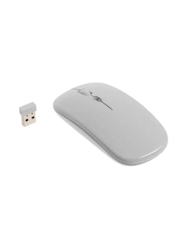 Мышь MB-2.4 беспроводная, оптическая, подсветка, 800-1600 dpi, USB, Bluetooth, белая