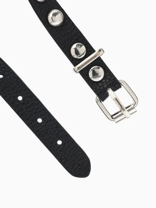 Браслет кожаный &laquo;Хардкор. Бусины&raquo;, L=24.5 см, чёрный в серебре