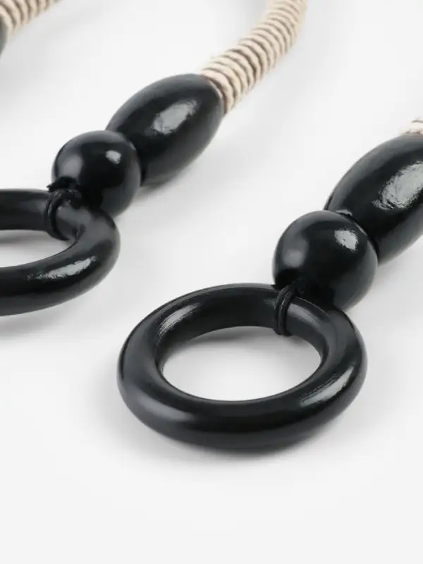 Ручки для сумки, 2 шт., вощёный шнур, 46&plusmn;1&times;4.5 см, чёрные