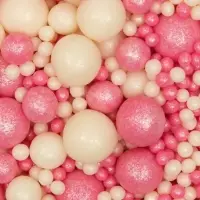 Кондитерская посыпка с мягким центром &laquo;Жемчуг&raquo;, бело-розовая, 50 г