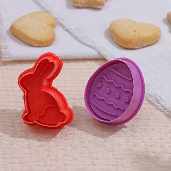 Набор плунжеров кондитерских Доляна «Пасха», 4 шт, 9,5×9×4,6 см, цвет МИКС