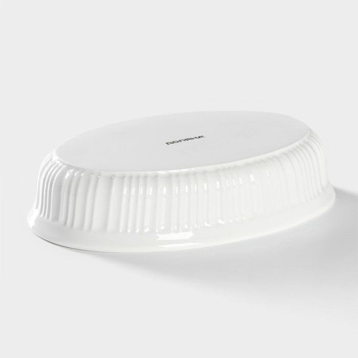 Форма для выпечки из жаропрочной керамики Доляна «Маффин», 480 мл, 18×12×4 см, цвет белый Форма для выпечки из жаропрочной керамики Доляна «Маффин», 480 мл, 18×12×4 см, цвет белый