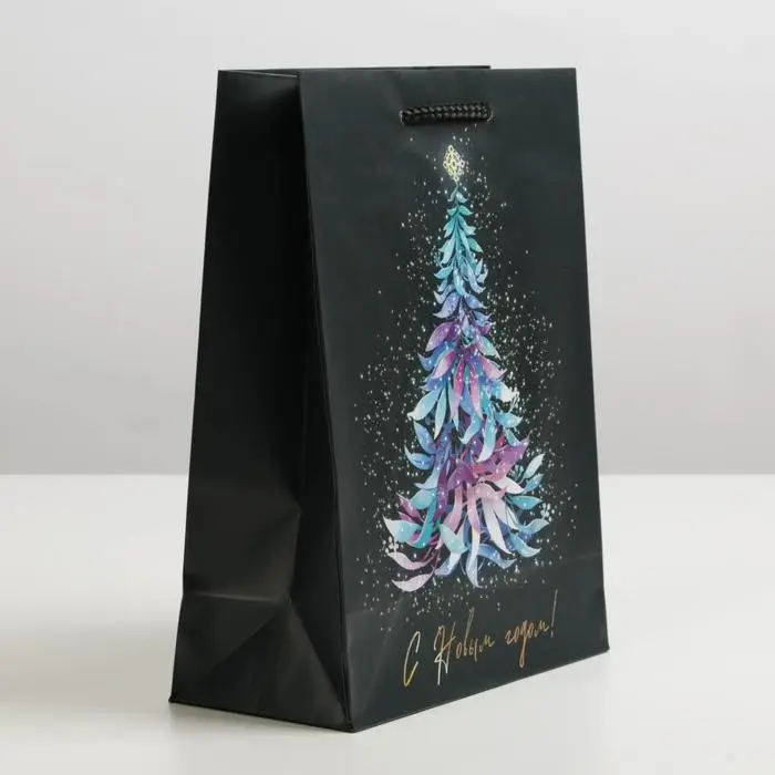 Пакет подарочный новогодний ламинированный «Ёлочка», MS 18 х 23 х 8 см Пакет подарочный новогодний ламинированный «Ёлочка», MS 18 х 23 х 8 см
