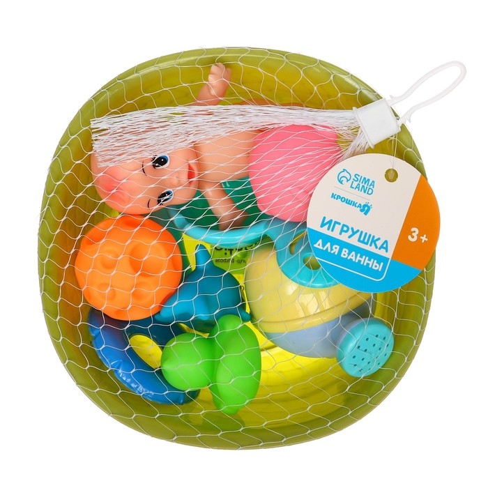 Набор резиновых игрушек для ванны «Игры малыша», с пищалкой, 10 шт, Крошка Я Набор резиновых игрушек для ванны «Игры малыша», с пищалкой, 10 шт, Крошка Я
