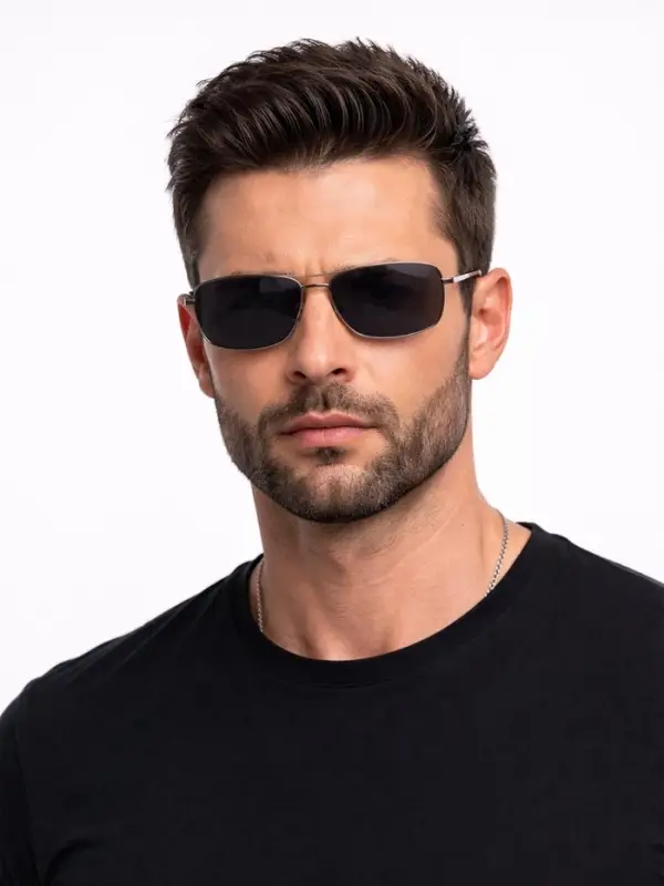 Очки солнцезащитные OneSun, поляризационные, UV 400, 14.5&times;13&times;5 см, линза 4&times;5.5 см, чёрные