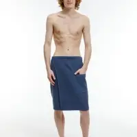 Килт вафельный мужской Onsen, темно-синий, единый размер