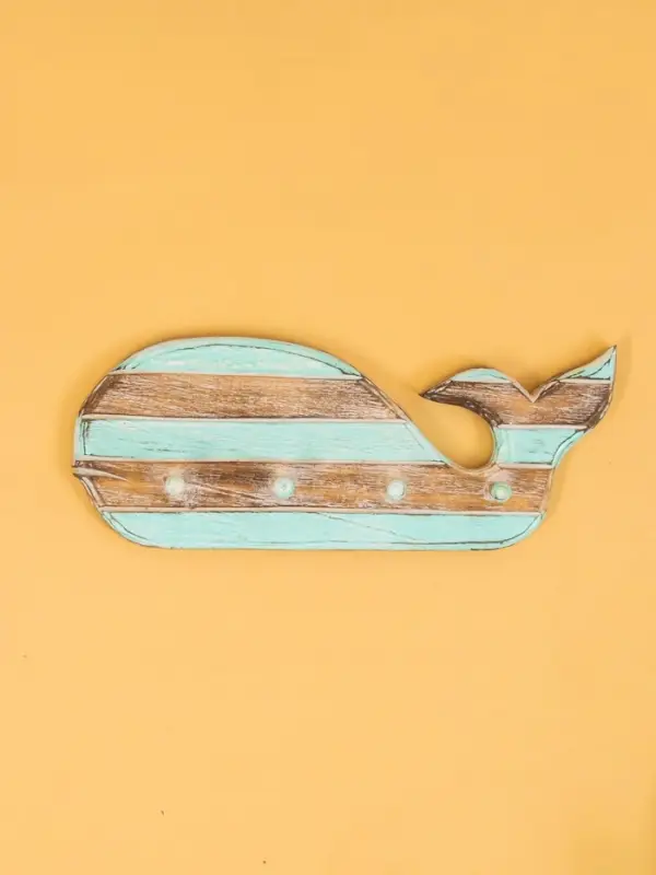 Вешалка «Кит», с 3 крючками, 44×6×18 см, дерево, бирюзовая Вешалка «Кит», с 3 крючками, 44×6×18 см, дерево, бирюзовая