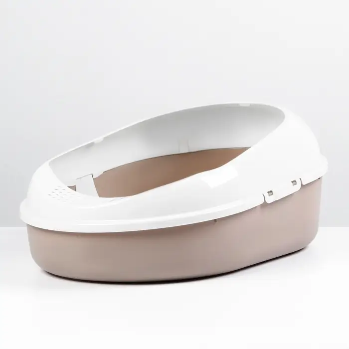 Лоток для кошек &laquo;Космо, 51.9&times;37.8&times;21.3 см, с сеткой и бортом, пластик, коричневый