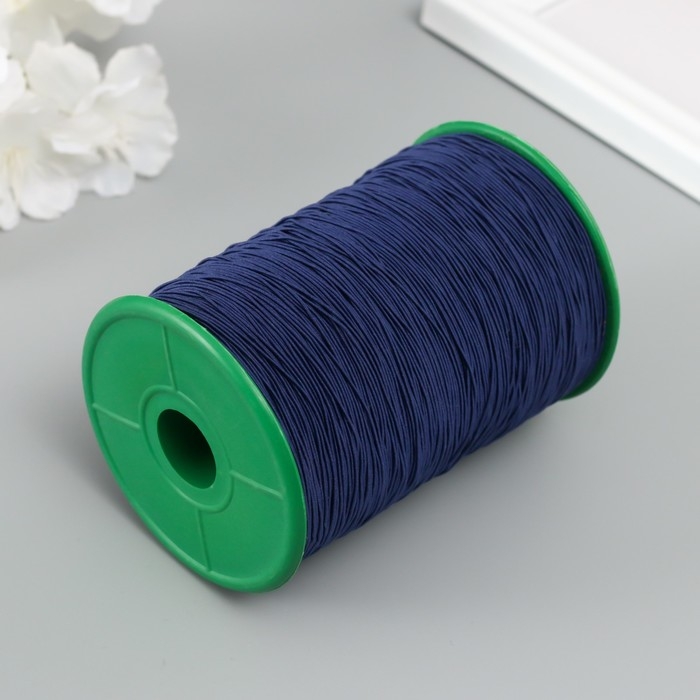 Спандекс для бисера, длина 500 м, цв. синий Спандекс для бисера, длина 500 м, цв. синий