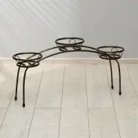 Подставка для цветов, напольная, на 3 горшка, d = 14 см, бронзовая, «Арка» Подставка для цветов, напольная, на 3 горшка, d = 14 см, бронзовая, «Арка»