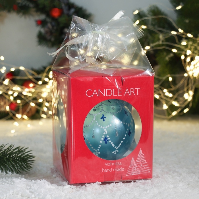 Ёлочный шар d-10 см Ёлочный шар d-10 см" Паутинка " ручная роспись