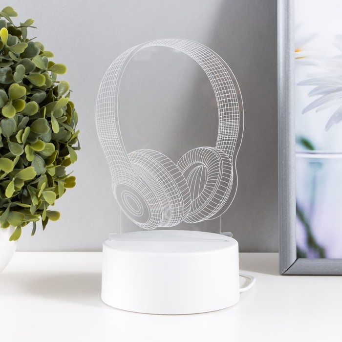 Ночник Ночник "Наушники" LED 3000K USB 10.2х17.9 см