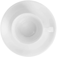 Кофейная пара Chan Wave Classic, фарфор, белая, 85мл, фк0185