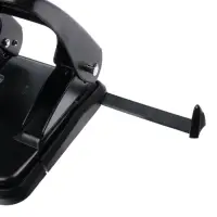 Дырокол металлический, 40 листов, с линейкой, чёрный