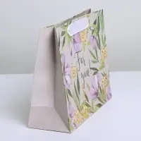 Пакет подарочный крафтовый, упаковка, &laquo;For you&raquo;, 22&times;17.5&times;8 см