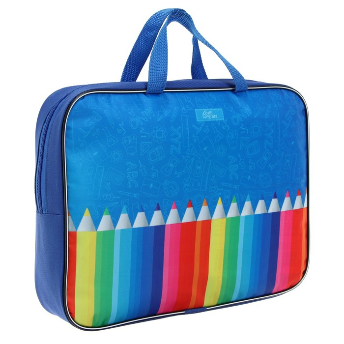 Папка с ручками текстильная А4, 350 х 270 х 70 мм, Calligrata Папка с ручками текстильная А4, 350 х 270 х 70 мм, Calligrata "Карандаши"