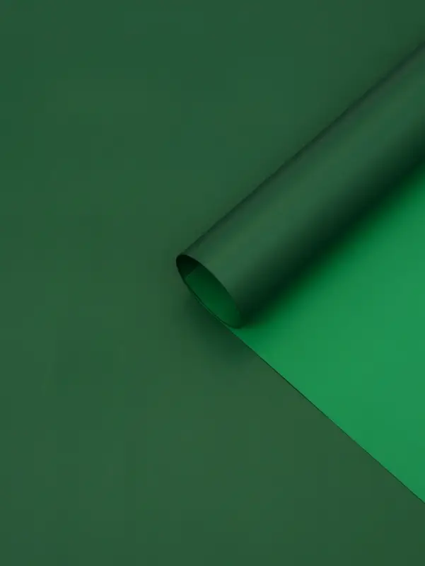 Пленка двухсторонняя для цветов и декора, 0.57&times;0.57 см, зелёный